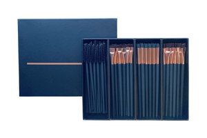 Chetka Pro Makeup Applicator Kit with mascara wands, angled brushes, smudge brushes, and straight brushes in presentation box.